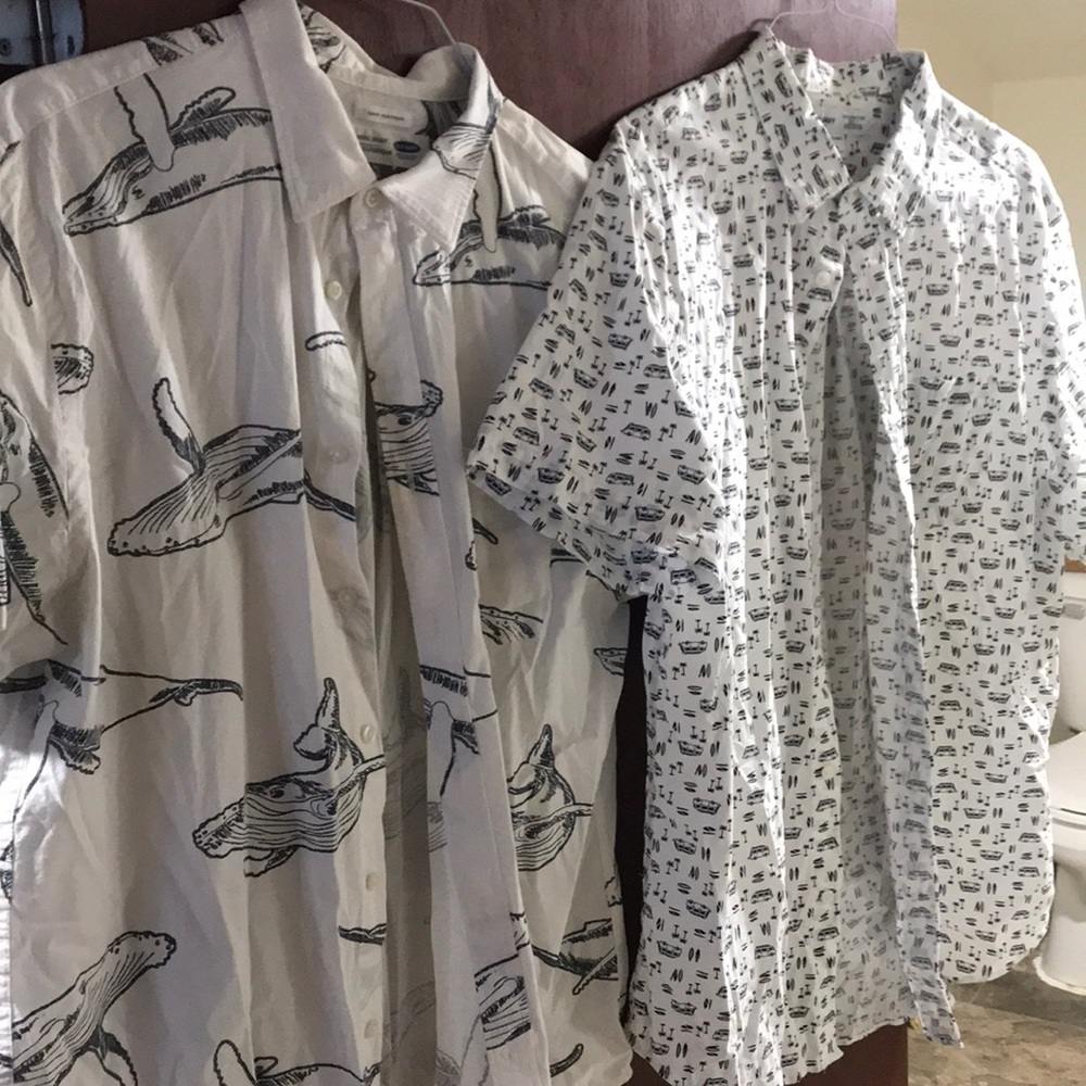 2 old navy camps shirts xl